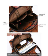 Messenger Shoulder Bags Men's Large Capacity Sling Crossbody Bag Solid Men Leather Bag
