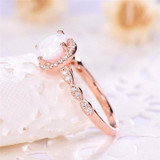 Fire Opal Rose Gold Ring