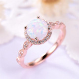 Fire Opal Rose Gold Ring