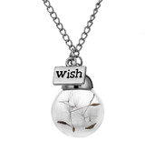 Wish Dandelion Crystal Necklace