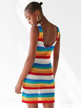 Hollow Colorful Beach Knitting Cover-ups Swimwear