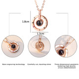 Personalized Custom Name "Happy Birthday" In Multiple Languages Projection Necklace