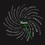 Personalized Custom Name "Happy Birthday" In Multiple Languages Projection Necklace