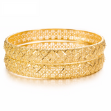 24k Gold Color 1pcs BIG Luxury Ethiopian Bangles For Women