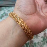 24k Gold Color 1pcs BIG Luxury Ethiopian Bangles For Women