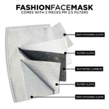 Farm Animals Facemask With 2 PM2.5 Filters