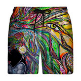 NEON SYNCHRONICITY SWIM TRUNKS