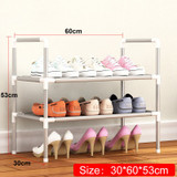 Simple Shoe Rack With Handrail Free Combination Optional Metal Shoes Storage Shelf Multifunctional Multi-layer Shoe Cabinet