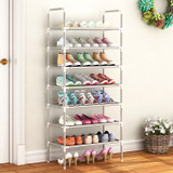 Simple Shoe Rack With Handrail Free Combination Optional Metal Shoes Storage Shelf Multifunctional Multi-layer Shoe Cabinet