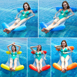 Summer Water Hammock Foldable Inflatable Air Mattress Swimming Pool Beach Lounger Floating Sleeping Cushion Bed Chair 2020 Hot