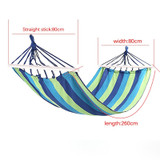 Outdoor Furniture Canvas Fabric Double Wood Spreader Bar Stick Hammock Tent Outdoor Camping Swing Hanging Two-person Hammock Bed