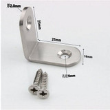 10pcs/lot Stainless Steel Universal Connector Type L 90 Degree Angle Fastener Triangle Corner Bracket With Screws