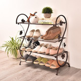 Multi-Layer Storage Shoe Cabinet Iron Simple Shoe Rack Household  Home Door Small Shoe Rack S-Type Economic Iron Shoe Rack