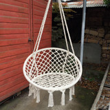 Nordic Style Round Hammock Safety Hanging Hammock Chair Swing Rope Outdoor Indoor Hanging Chair Garden Seat For Child Adult