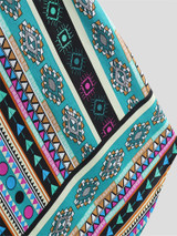 Mens Ethnic Style Pattern Printed Summer Loose Casual Shirts