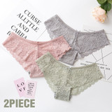 Women Sexy Lace Lingerie Low-waist Panties Embroidery Tempting Briefs Transparent Hollow out Underwear Female Underpants