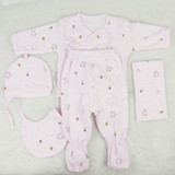 Designed Real Baby Dolls Clothes pink and Blue 5 pcs Doll Clothes Suit Fit 22-23 inch Reborn Baby Doll Accessories Kids DIY Toys
