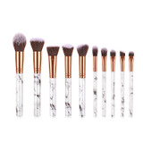 10 Pcs Marble Makeup Brushes Powder Foundation Eyeshadow Lip Eyeliner Blush Professional Makeup Brush Set Tools