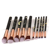 10 Pcs Marble Makeup Brushes Powder Foundation Eyeshadow Lip Eyeliner Blush Professional Makeup Brush Set Tools