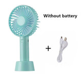1PCs Handheld Personal Mini Fan USB Rechargeable Portable Fan Cooler With Strap Adjustable 3 Speed For Office Outdoor Travel