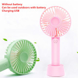 1PCs Handheld Personal Mini Fan USB Rechargeable Portable Fan Cooler With Strap Adjustable 3 Speed For Office Outdoor Travel