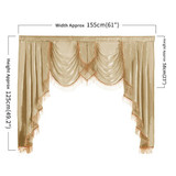 NAPEARL 1 Piece Luxury Valance Curtains Short Solid Color Drops For Bedroom European Style Semi Shade Elegant Panel Decor Rustic