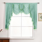 NAPEARL 1 Piece Luxury Valance Curtains Short Solid Color Drops For Bedroom European Style Semi Shade Elegant Panel Decor Rustic