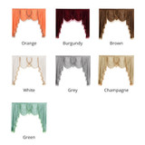 NAPEARL 1 Piece Luxury Valance Curtains Short Solid Color Drops For Bedroom European Style Semi Shade Elegant Panel Decor Rustic