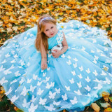 Flower Girl Dresses Tulle  Beading Appliqued Pageant Dresses For Girls First Communion Dresses Kids Prom Dresses