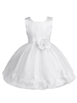 Flower Girls Princess Dress Kids Infant Girls Flower Petals Tulle Formal Wedding Pageant Dress Bridal Tulle Formal Party Dress