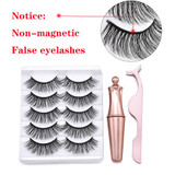 5/3 Magnet Eyelash Magnetic Liquid Eyeliner & Magnetic False Eyelashes & Tweezer Set Waterproof Long Lasting Eyelash Extension