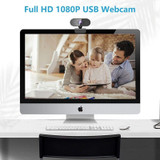 Webcam with Microphone HD 1080P Streaming Webcam for PC,MAC, Laptop,Plug and Play USB Camera for Youtube,Skype Video Call (Black)