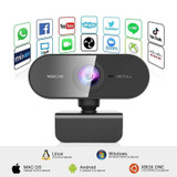 Webcam with Microphone HD 1080P Streaming Webcam for PC,MAC, Laptop,Plug and Play USB Camera for Youtube,Skype Video Call (Black)