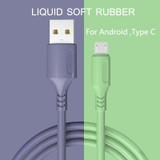 HICUTE Liquid charge Cable For Samsung Android Fast Charging Magnet Charger Micro USB Type C Cable Mobile Phone Cord Wire