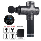 LCD Display Body Massage Gun Exercising Muscle Electric Massager Gun head Massager for Neck and Back Vibrator Slimming Shaping