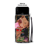 Cute Pitbull Love Womens Wallet