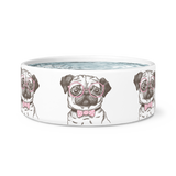 Nerd Pug Dog Bowl
