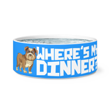 Where's My Dinner Bulldog Dog Bowl