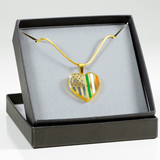 US Irish Flag Gold Necklace
