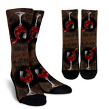 Cool Wine Crew Socks