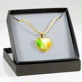 Blurred Irish Flag Gold Necklace