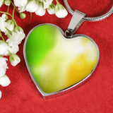 Blurred Irish Flag Silver Necklace