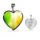 Blurred Irish Flag Silver Necklace