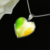 Blurred Irish Flag Silver Necklace