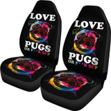 Love Pugs Car Seat Covers (set of 2)