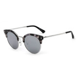 Women's Half Frame Round Cat Eye Polarized Sunglasses, 6 color choices