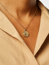 Double Sided Sun Necklace 18K Gold Plated
