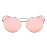 Women's Trendy Mirrored Lens Cat Eye Sunglasses, 5 color choices