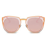 Women's Mirrored Polarized Lens Oversize Cat Eye Sunglasses, 6 color choices