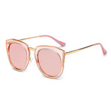 Women's Mirrored Polarized Lens Oversize Cat Eye Sunglasses, 6 color choices